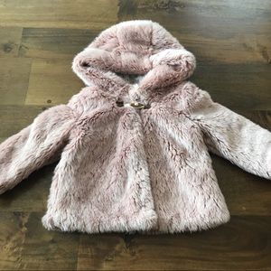 Baby Zara Girls Fake Fur Coat